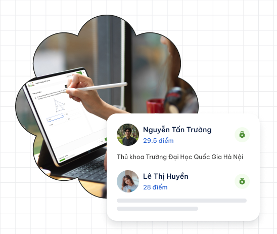 Minh hoa ket qua thi thu va thong tin hoc vien
